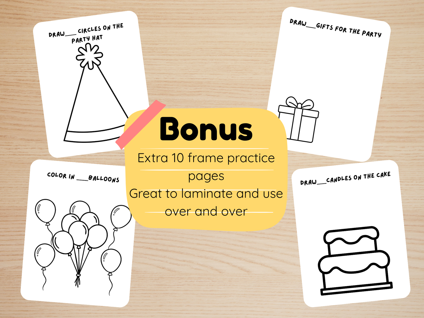 Birthday Theme Numbers 1–10 Activity Pack | Printable Toddler Math Worksheets | Fun Themed Learning | 14 Pages