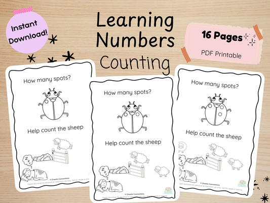 Toddler Counting Activity Pack | Numbers 1–10 Printable Worksheets | Count the Objects | 16 Pages for Preschool & Kindergarten Prep