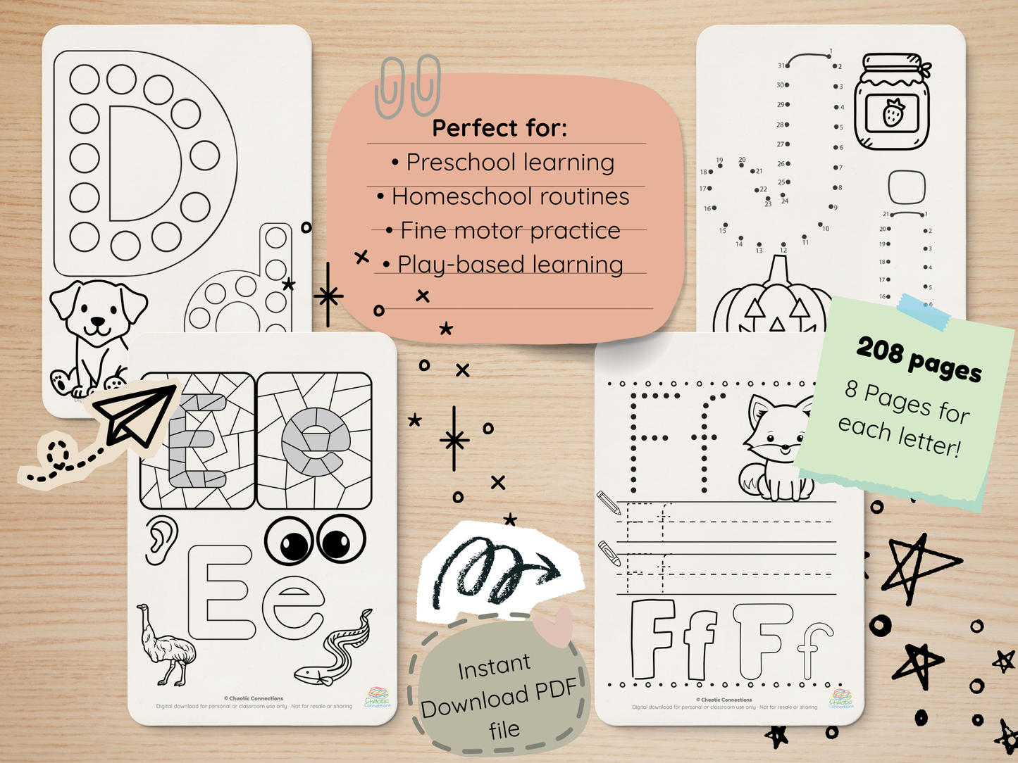 Learning Letters A-Z Master Bundle | Printable Toddler Literacy Activities | Tracing, Recognition, Playdough Mats & More for Preschool