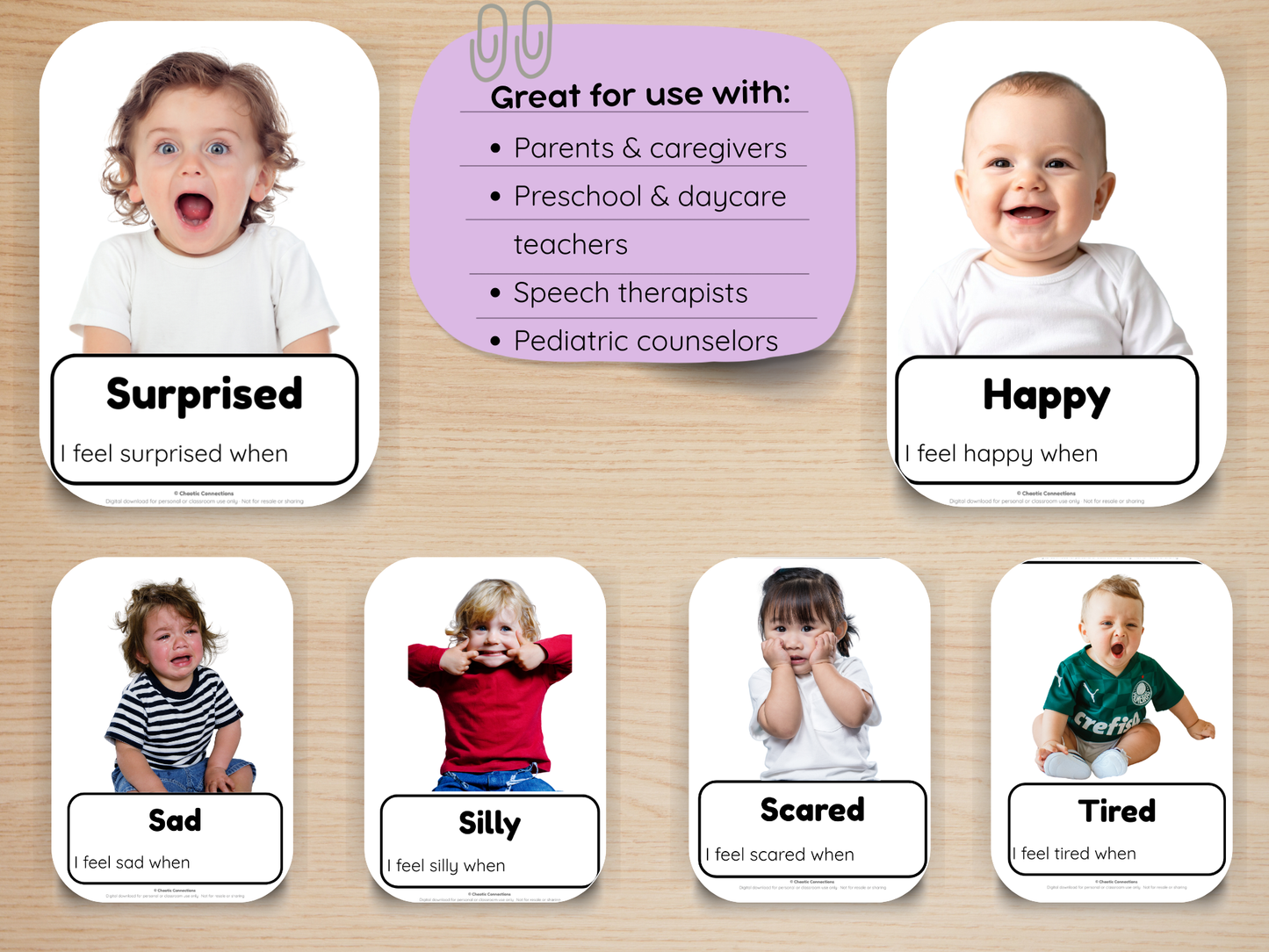 Emotion Photo Cards — Printable Feelings Set for Toddlers & Young Children