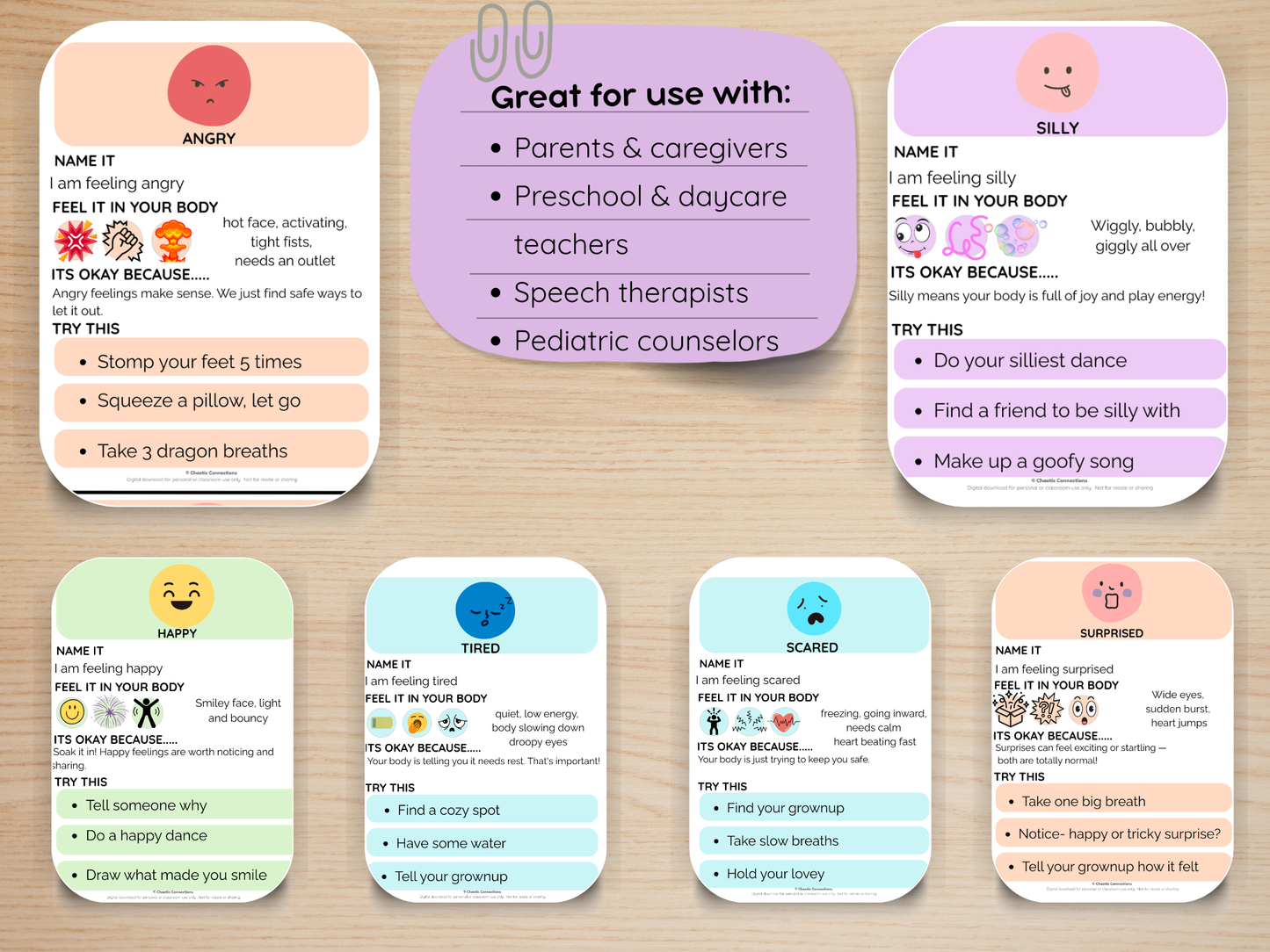 DBT-Lite Feeling Framework — Printable Pack for Toddlers & Young Children