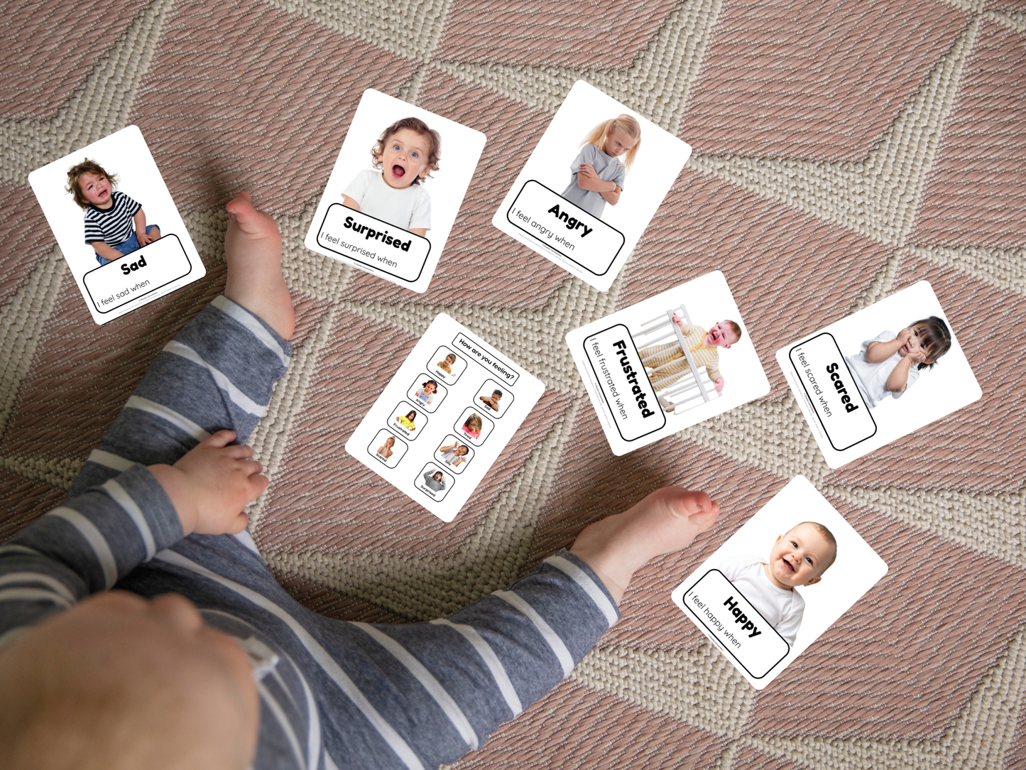 Emotion Photo Cards — Printable Feelings Set for Toddlers & Young Children