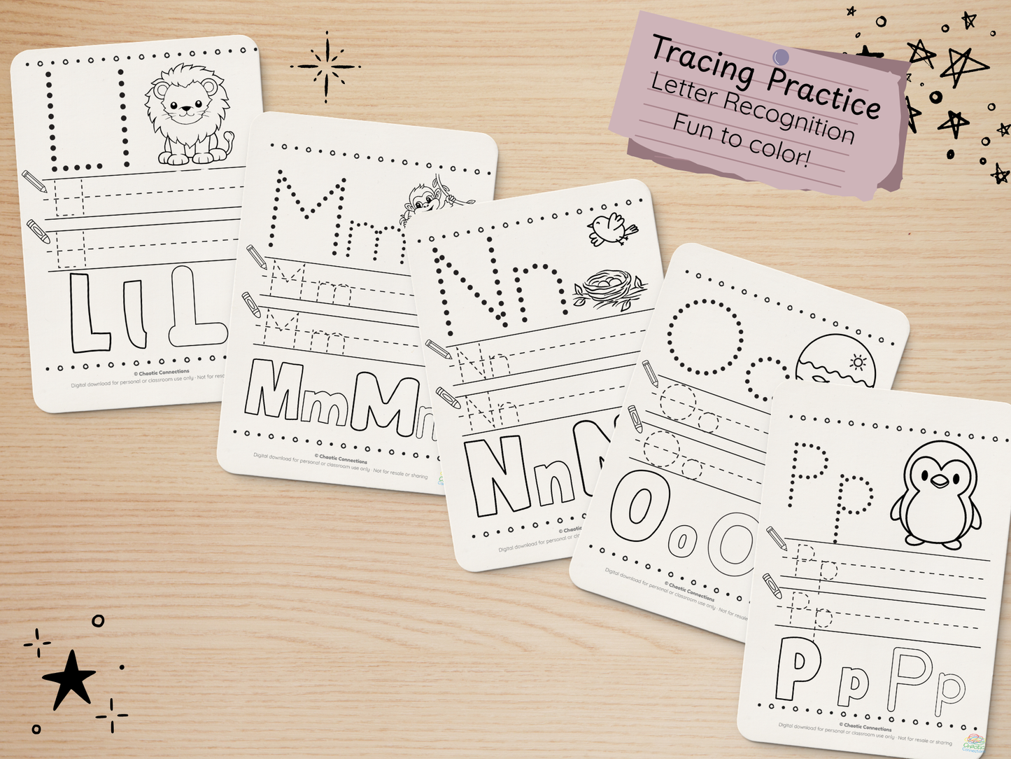 Learning Letters A-Z Printable Tracing Activity Pack | Toddler Alphabet Worksheets | Tracing, Recognition & Coloring Pages for Preschool