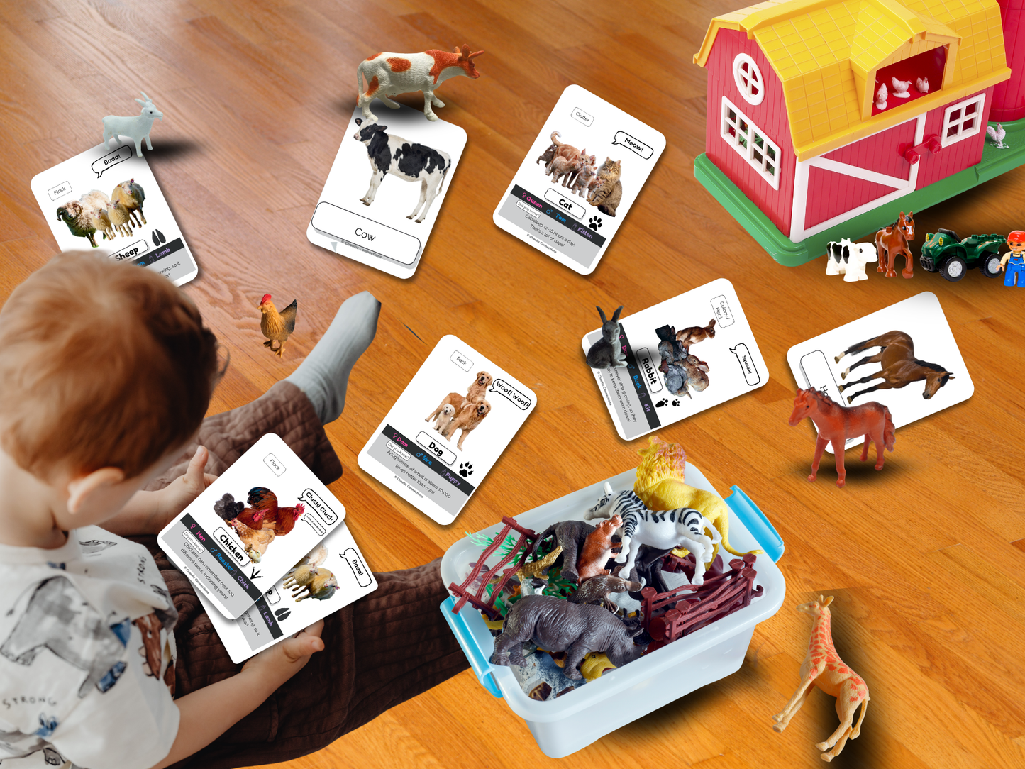 Farm Animal Photo Cards Bundle | Basic + Advanced Edition | 32 Real Photo Flash Cards | Printable Toddler Learning