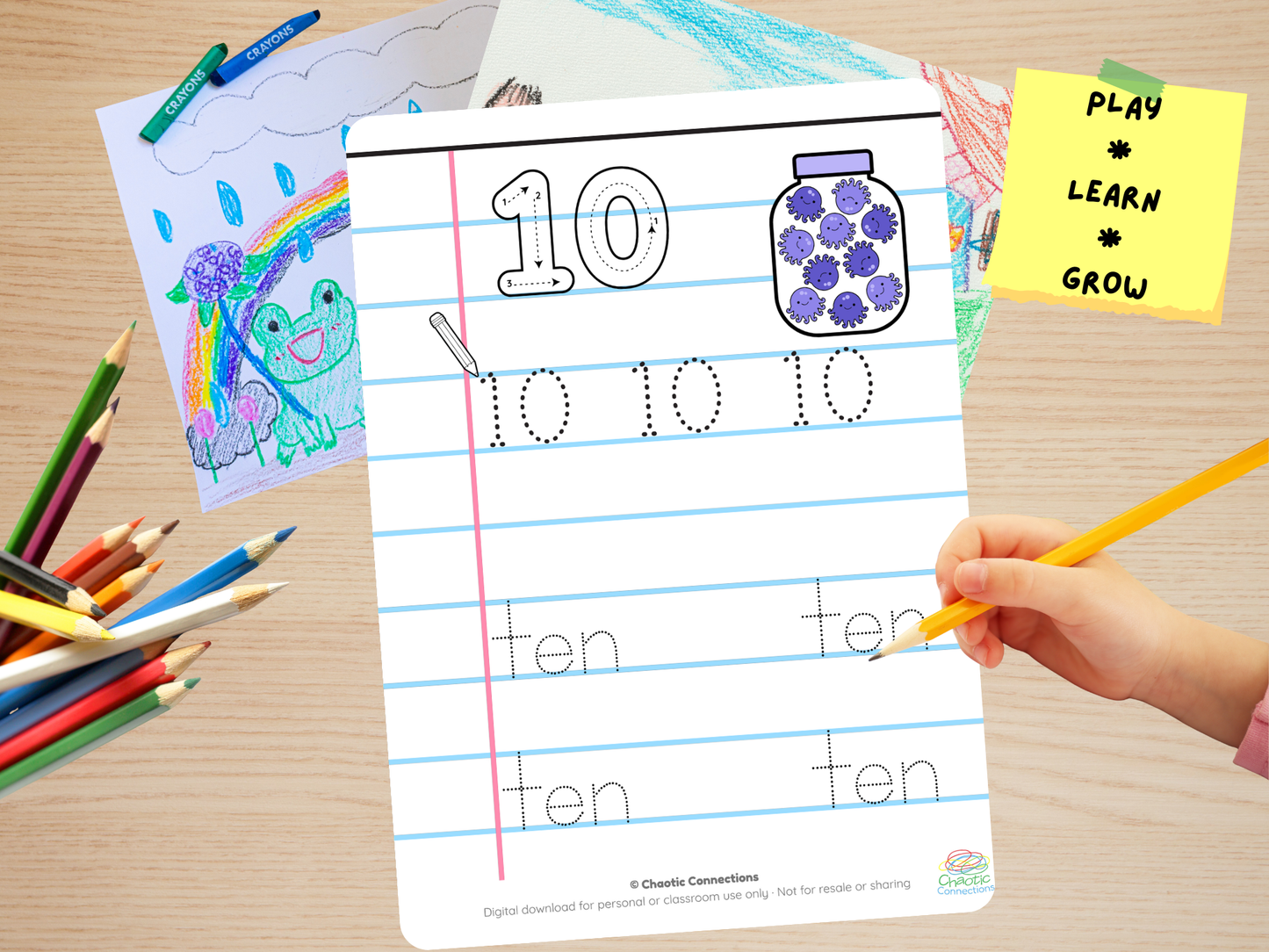 Numbers 1–10 Big Bundle | Complete Printable Math Pack for Toddlers | 38 Pages | Counting, Tracing, Ten Frames, Coloring & More
