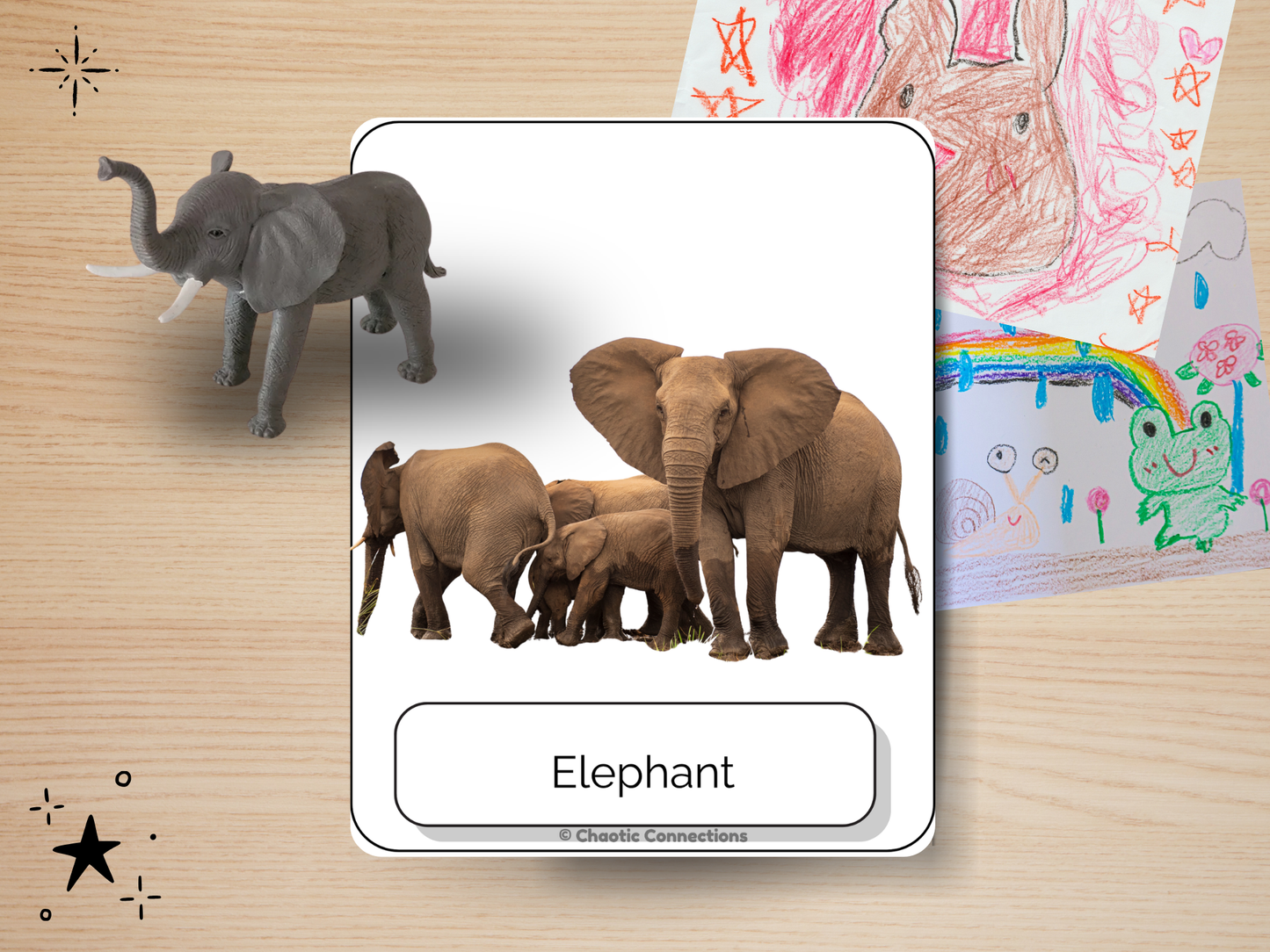 Animal Family Matching Cards | 48 Real Photo Cards | Printable Toddler Matching Activity