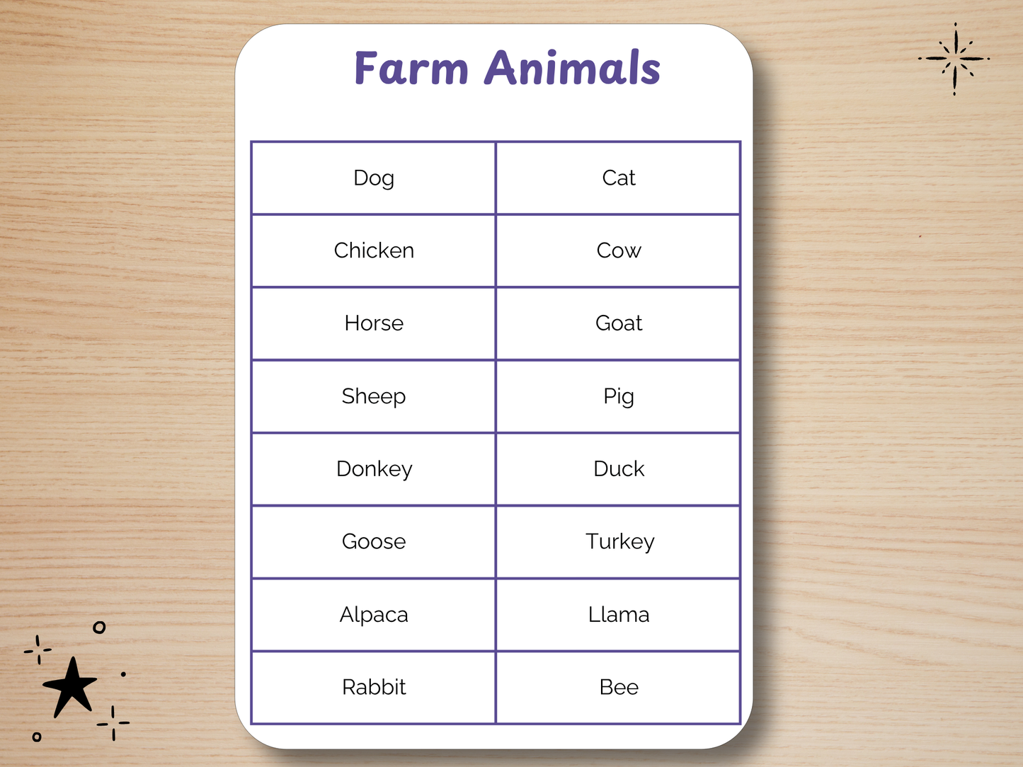 Farm Friends Photo Cards | 16 Real Photo Flash Cards | Printable Toddler Learning Activity