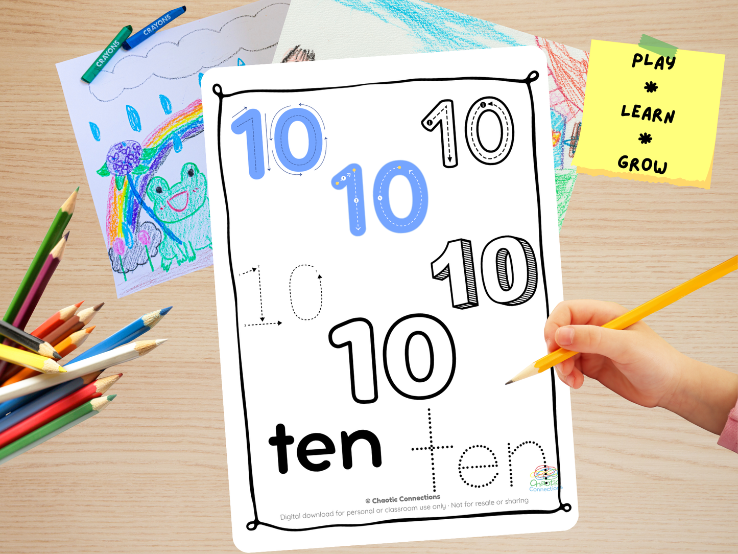 Numbers 1–10 Cluster Activity Pack | Printable Number Recognition Worksheets for Toddlers | Visual Number Groups | 14 Pages