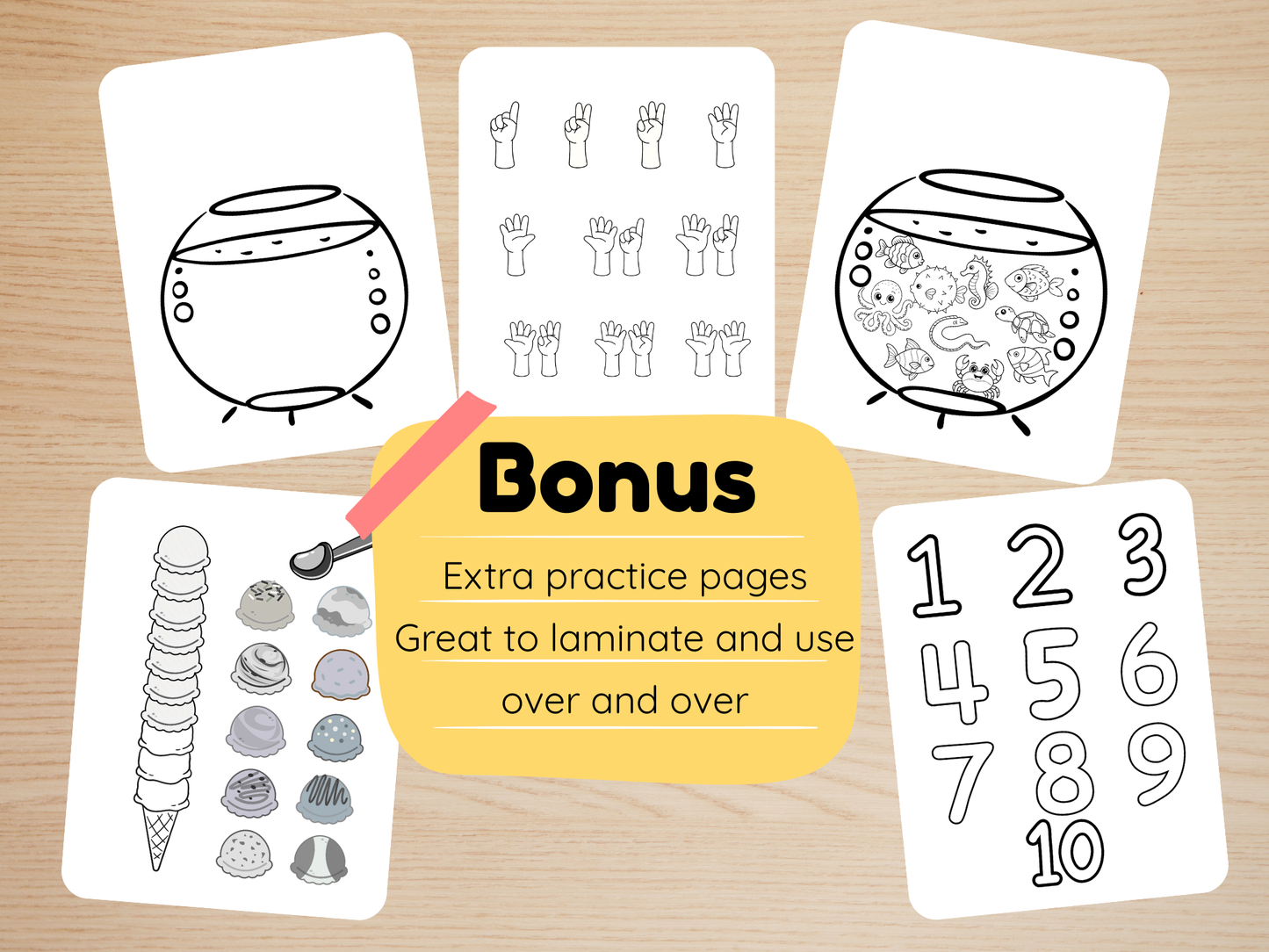 Learning Numbers Coloring Pages | Numbers 1–10 Printable Coloring Worksheets for Toddlers | Color & Learn | 15 Pages