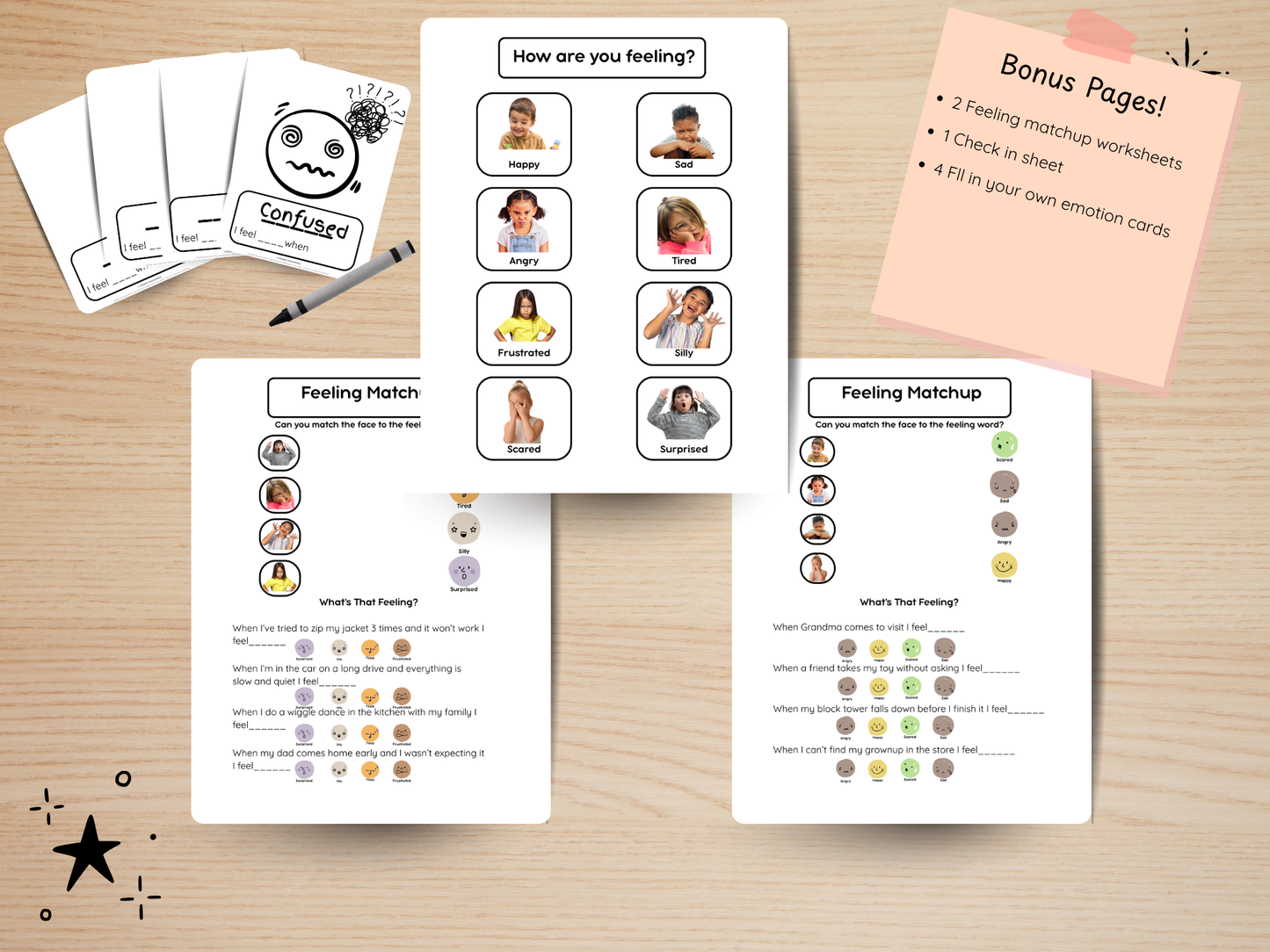 Emotion Photo Cards — Printable Feelings Set for Toddlers & Young Children