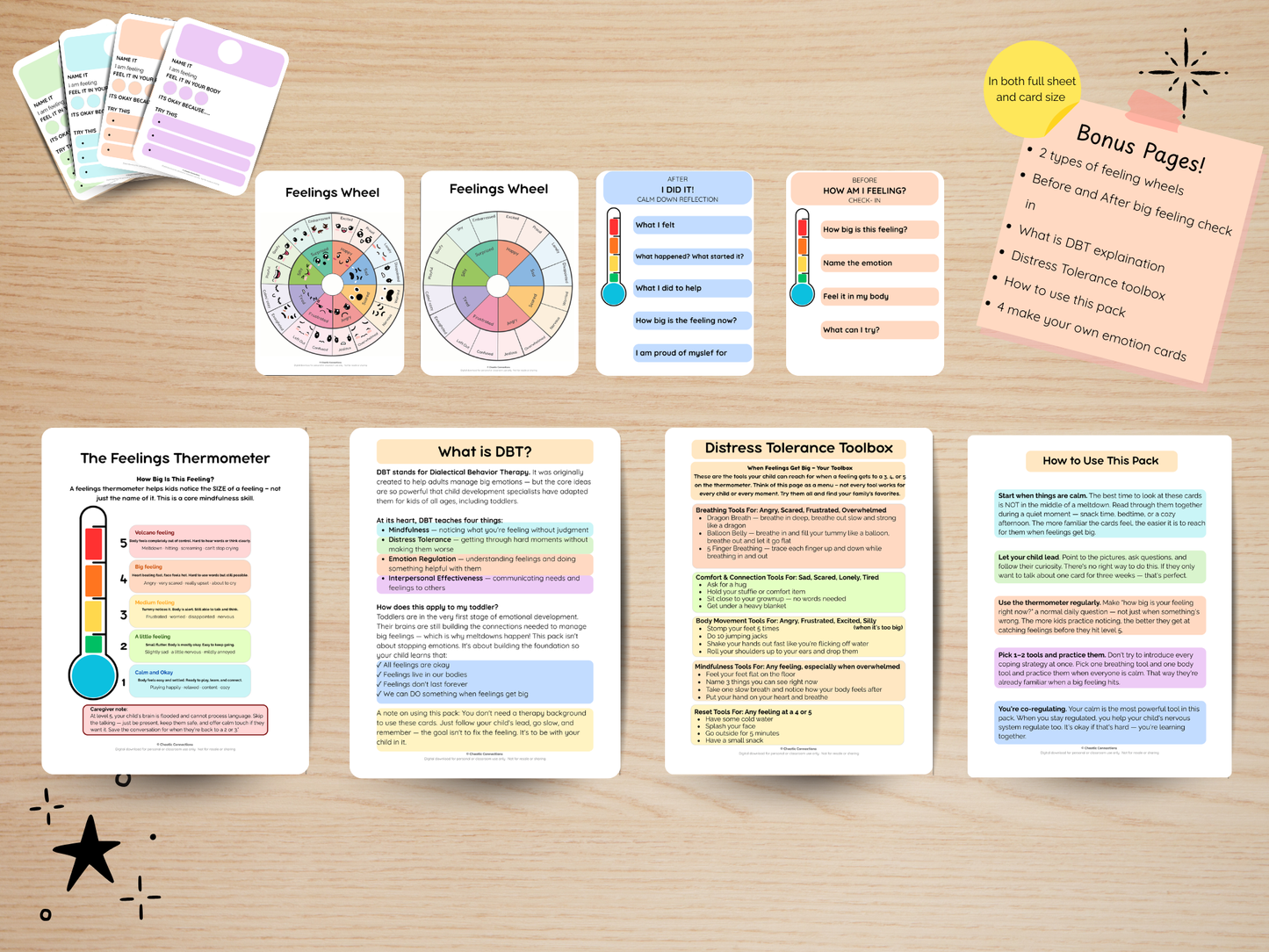 DBT-Lite Feeling Framework — Printable Pack for Toddlers & Young Children