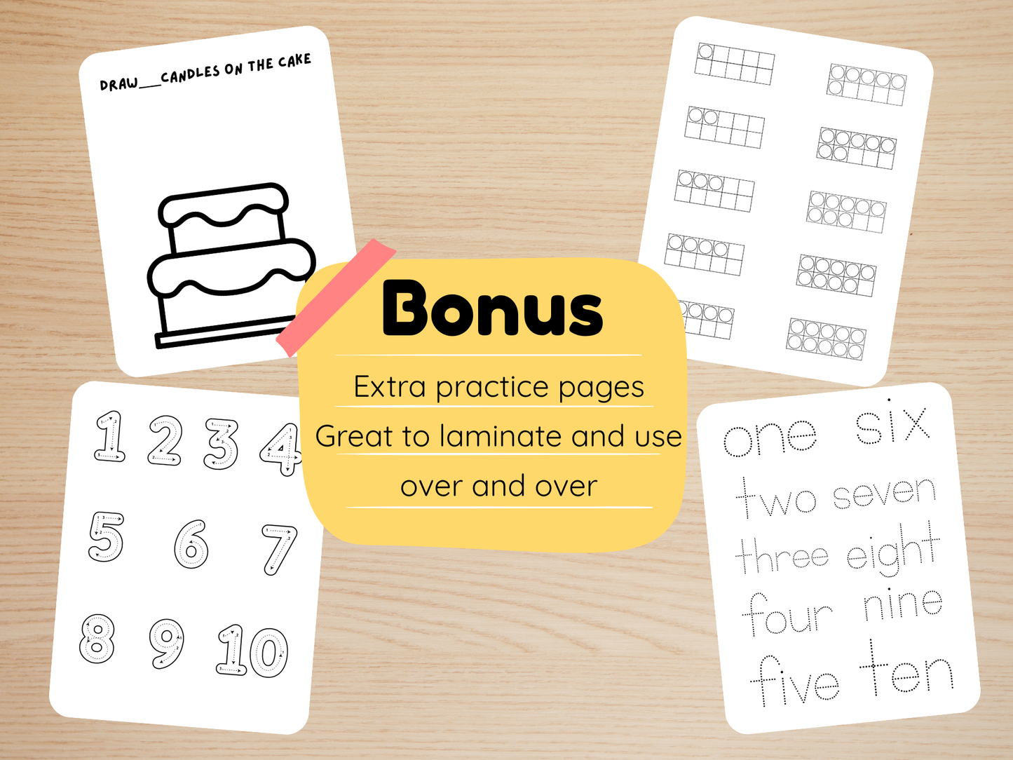 Numbers 1–10 Big Bundle | Complete Printable Math Pack for Toddlers | 38 Pages | Counting, Tracing, Ten Frames, Coloring & More