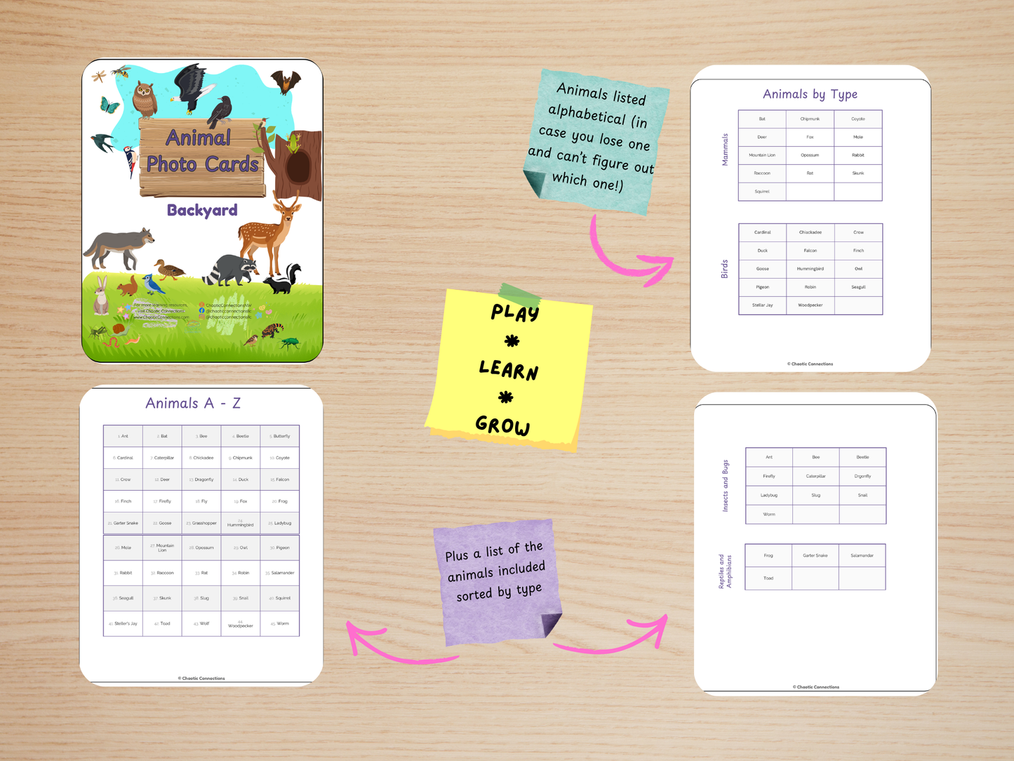 Zoo + Backyard Animal Photo Cards Bundle | 104 Real Photo Flash Cards | Printable Toddler Learning