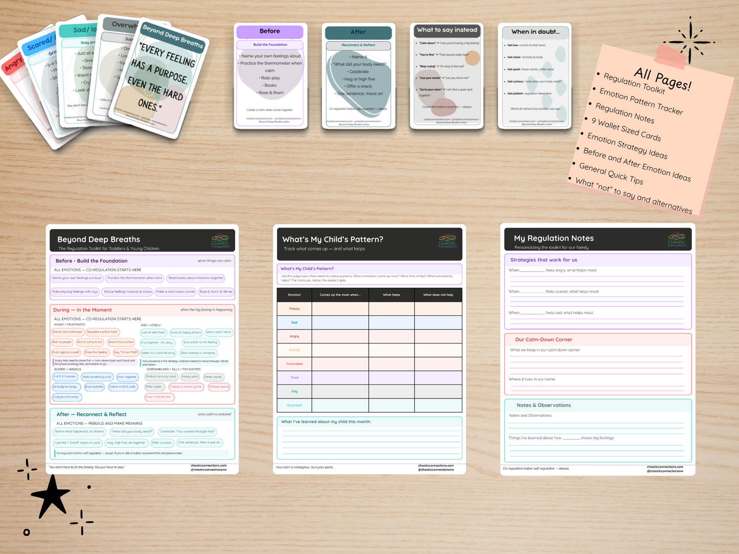 Beyond Deep Breaths — The Regulation Toolkit for Families (Printable Pack)